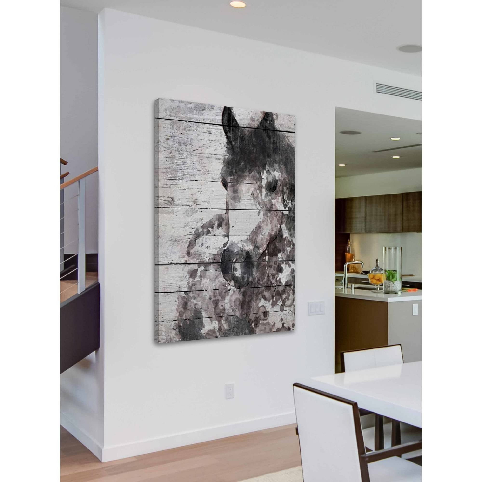 Marmont Hill "Grey Horse" by Irena Orlov Painting Print on Wrapped Canvas