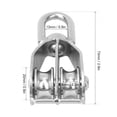 thumbnail image 4 of Fixed Pulley, Strong Load-Bearing Capacity Lifting Pulleys,  304 Stainless Steel For Hanging Heavy Objects M20 75Kg, 4 of 8