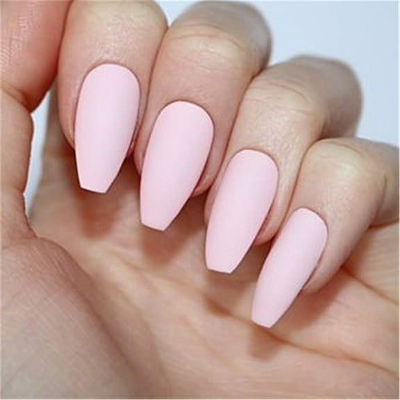 24pz Press On False Nails Fake Nail Salon Full Cover Design for Women Girls Beauty Coffin Matte