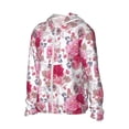 thumbnail image 2 of Balery Peonies And Roses Men's Women's UPF 50+ Sun Protection Lightweight Hoodie Performance Long Sleeve Shirt for Fishing Running-Small, 2 of 9