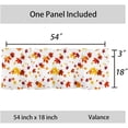 thumbnail image 6 of Fall Autumn Maple Leaves Kitchen Curtains Valance for Windows Thanksgiving Orange Red Leaf Harvest Curtain Small Farmhouse Rod Pocket Window Treatment for Bathroom living Room Decorations 54x18inch, 6 of 6