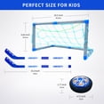 thumbnail image 5 of 3-in-1 Hover Soccer Ball Hockey Bowling Set, Indoor and Outdoor Toys for Kids Ages 3-12, Outside Toys with LED Lights, Christmas Birthday Gifts for 3 4 5 6 7 8 9+ Year Old Boys Girls, 5 of 7