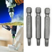 3Pcs 50Mm 1/4 Inch Square Head Electric Screwdriver Head Screw Driver Bits Set