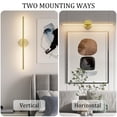 thumbnail image 4 of Lámpara de pared Coinmit Gold, 71 cm, juego de 2 LED 3000 K, giratoria 360°, 4 of 7