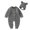 Grey, variant on Splozh Baby Newborn Boy Knitted Sweater Baby Girl Boy Cotton Knitted Sweater Romper Jumpsuit Outfits Hat Set Khaki,3-6 Months
