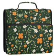 thumbnail image 5 of FORMRS Zipper Binder with Shoulder Strap 2-inch Ring 500 Sheet Capacity File Bag, Orange Flowers, 5 of 5