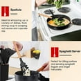 thumbnail image 7 of Kitchen Utensils Set of 6, VeSteel Silicone Cooking Utensils with Wooden Handle, Non-Stick Cookware & Heat Resistant, Includes Spatula/Ladle/Slotted Turner/Serving Spoon/Spaghetti Server(Black), 7 of 7