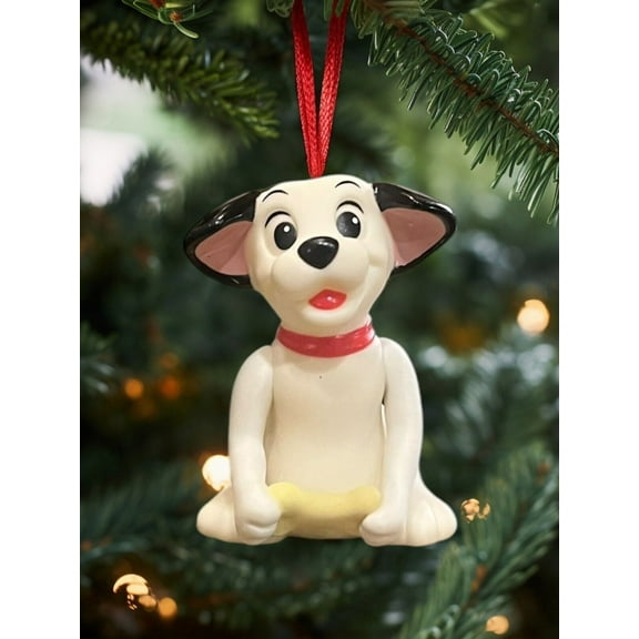 ORNAMENT 101 Dalmatians Holding a Bone Disney Figurine Charm Gift Dangler Figure