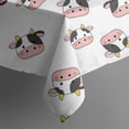 thumbnail image 5 of White Cow Head Pattern Square Tablecloth,Waterproof Square Table Cover,Wipeable Spillproof Washable Table Cover for Home Kitchen Party Decor 42"X42"(107x107cm), 5 of 6