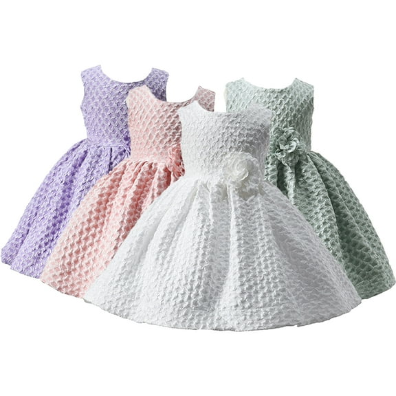 Beautyzll Baby Toddler Flower Girls Dress Newborn Tutu Princess Wedding Party Pageant Dress 9M-6Y