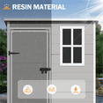 thumbnail image 3 of Poteban Outdoor Storage Shed 5x3 FT, Resin Garden Shed for Backyard, Patio, Lawn, Grey & White, 3 of 8
