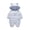 Light Blue, variant on PureCasa Jumpsuit for Toddler Boys Girls Winter Warm Snowsuit Outwear Newborn Hooded Footed Romper Jumpsuit for 0-24 Months