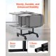 thumbnail image 3 of VEVOR Carrito para sillas plegable con capacidad para 14 sillas de 200 lb, carrito para sillas en forma de T, 3 of 9