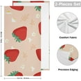 thumbnail image 2 of SKYSONIC Strawberry Soft Hand Towels set of 2, Absorbent Bath Towel Decorative Fingertip Towels for Bathroom Hotel,14.4 x 28.3 inch, 2 of 7