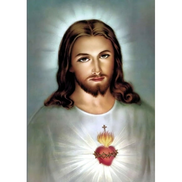 Jigsaw Wooden puzzle 500 pieces Jigsaw Puzzle-Christian Catholic Jesus Sacred Heart-Adult Jigsaw, Early Childhood Educational Game Jigsaw, Jigsaw, Art Learning, Books, Wooden Jigsaw, Cartoon Jigsaw
