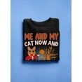 thumbnail image 3 of Me And My Cat Forever Sweatshirt Women -Image by Shutterstock, Female Small, 3 of 4