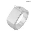 thumbnail image 4 of QQTDFG Men Women Black Stainless Steel Signet Ring Band Wedding Jewelry Size 8-12-Black-11, 4 of 8