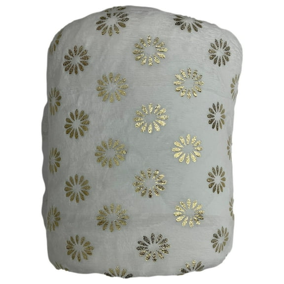 The Big One Oversized Ivory & Gold Foil Geo Microplush Throw Blanket - 5ft x 6ft