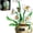 Daisy Flower, variant on SKQIT Black Gold Rose Bouquet Micro Building Blocks Set, Elegant Black Roses with Gold Centers, Artificial Flower Model with Black Faceted Vase, Gift for Her, Home Decor