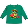 thumbnail image 3 of Inktastic Summer Turtle with Watermelon Boys or Girls Long Sleeve Toddler T-Shirt, 3 of 5