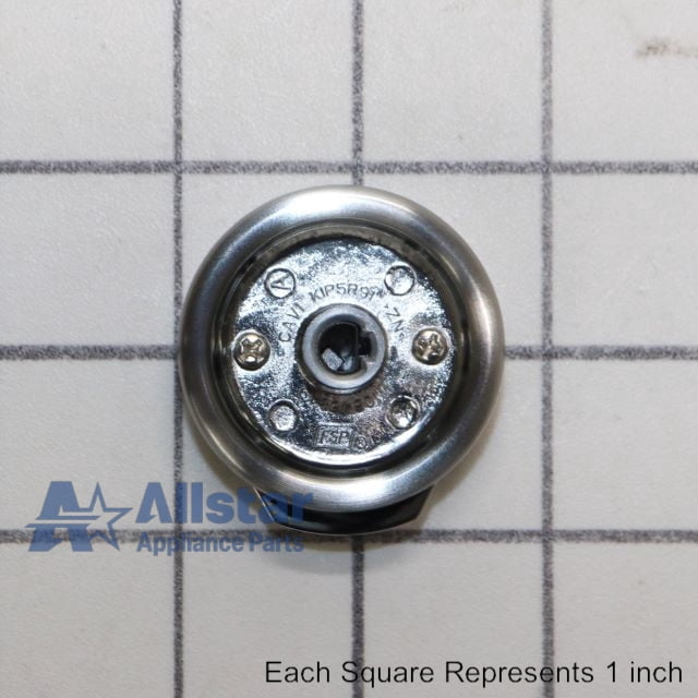 Whirlpool WPW10545849 OEM Range Top Burner Knob, Stainless Steel