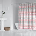 thumbnail image 2 of Boho Floral Shower Curtain 72x72 Inches - Tropical Leaves, Vintage Botanical Print, Waterproof Fabric for Chic Bathroom Decor, Modern Farmhouse & Bohemian Style, 2 of 5