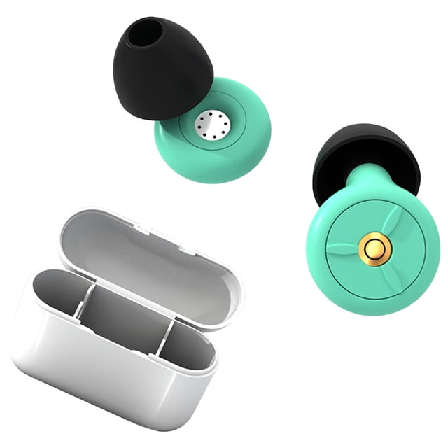 Tapón de oídos de silicona para natación, impermeable, lavable para seguridad auditiva (verde)