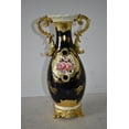 thumbnail image 2 of Black and Gold Rounded Resin Vase Size: 11" x 9" x 20"H, 2 of 11