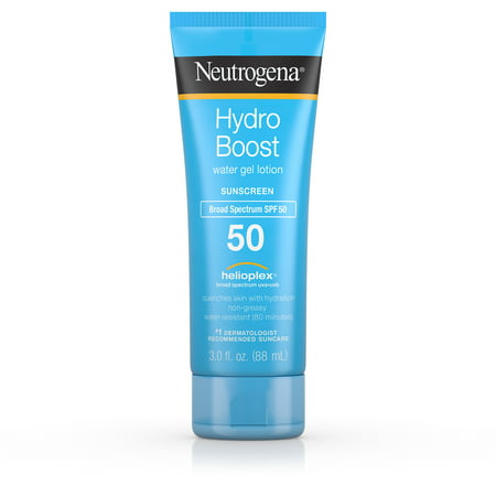 Neutrogena Hydro Boost Gel Moisturizing Sunscreen Lotion, SPF 50, 3 fl. (Best Sweat Proof Sunblock)