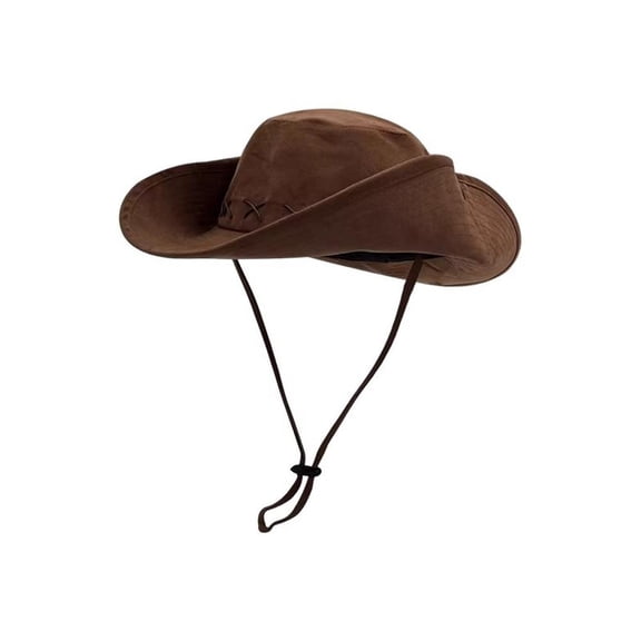 Cowboy Sun Hat for Men Women, UPF50 Wide Brim Fishing , Lightweight Waterproof Foldable Outdoor Hiking Hat with Neck Protection for Travel