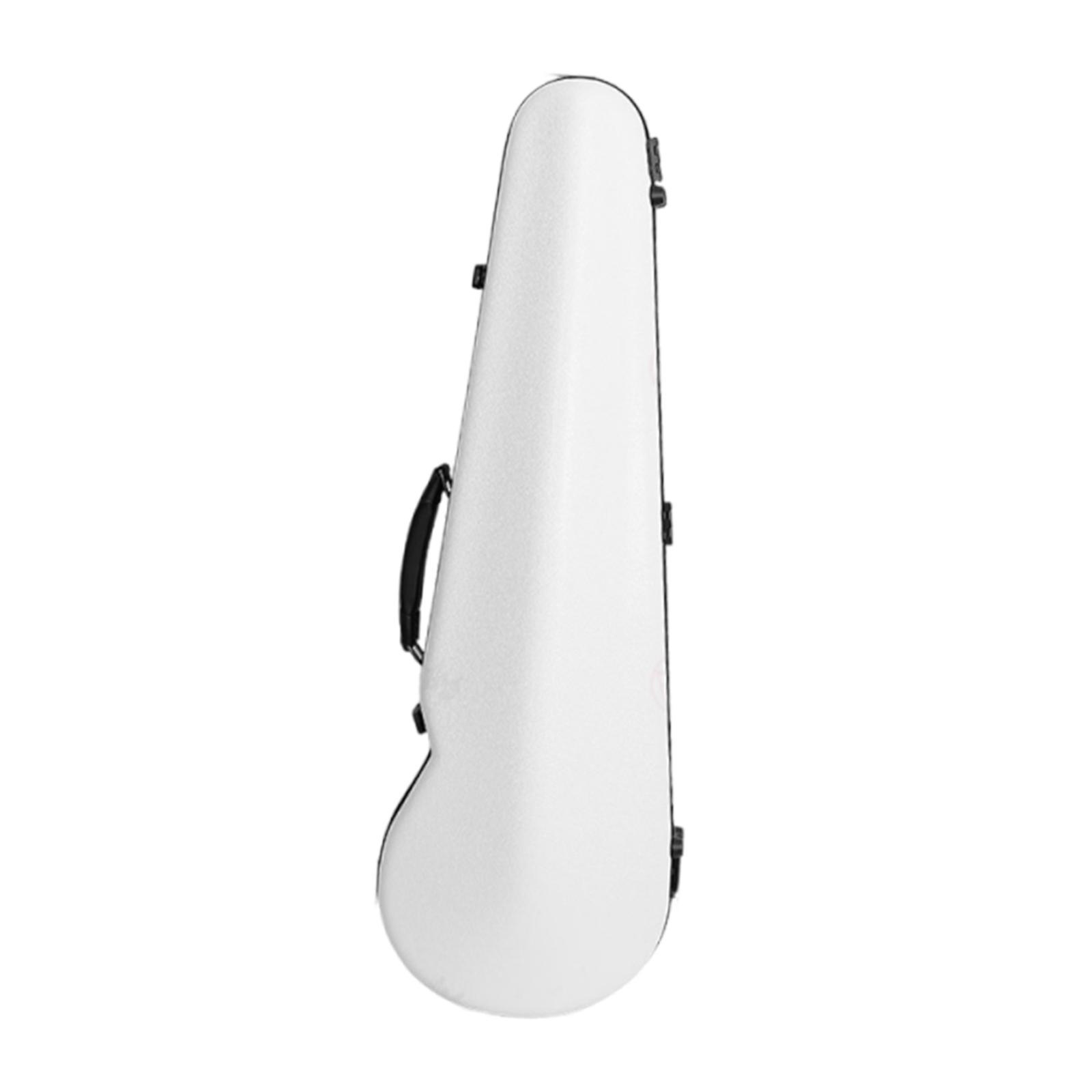Dualoai 4/4 Violin Hard Case Backpack Adjustable Shoulder Straps Portable Dustproof Gift White