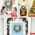 thumbnail image 6 of Gymax 24'' Cypress Christmas Wreath Artificial Frosty Xmas Wreath Holiday Decoration, 6 of 10