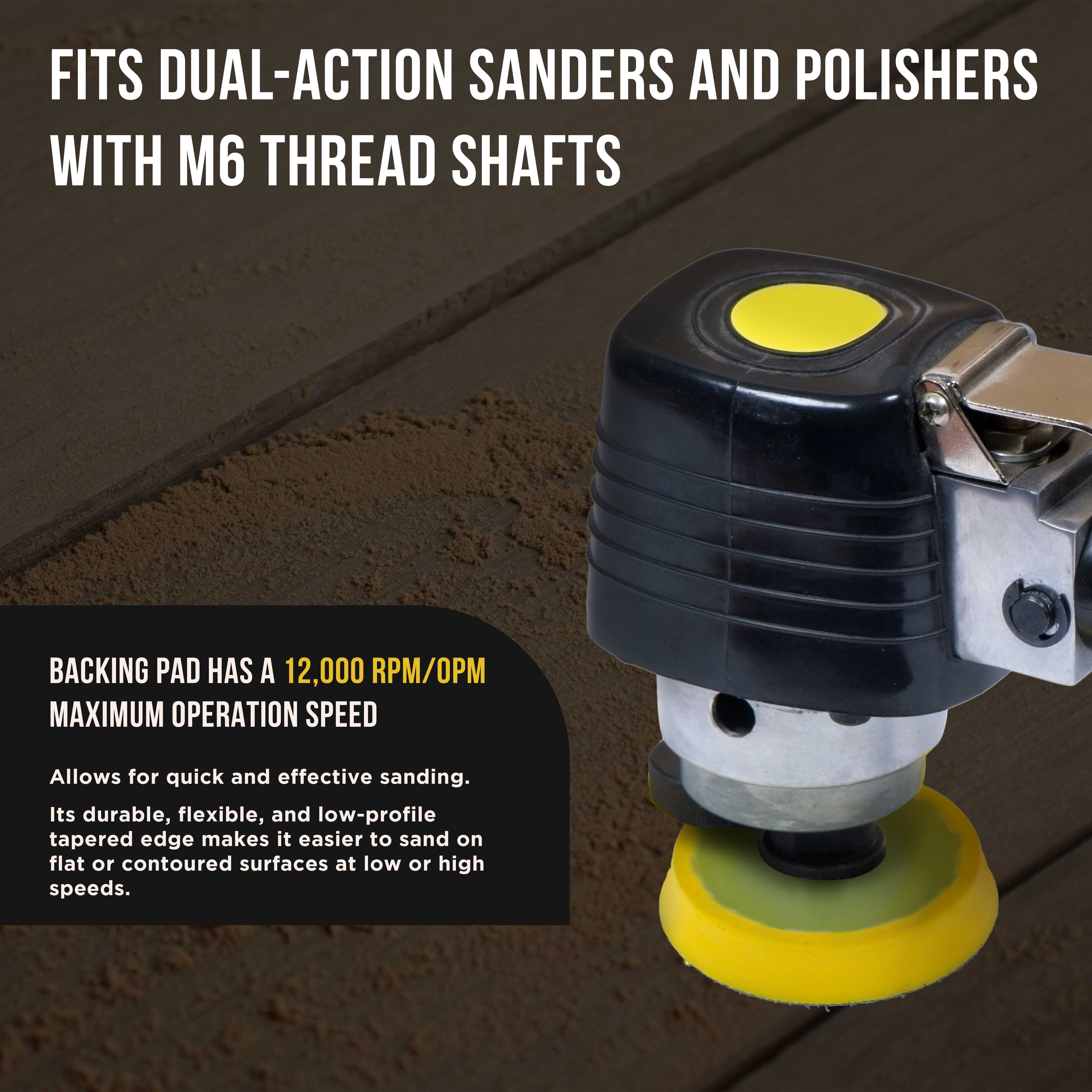 Dura-Gold Pro Series 5" Hook & Loop DA Backing Plate Pad - 9 Hole, Low Profile For Sanders & Polishers