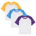 thumbnail image 5 of GERsome 3 Pack Short Sleeve T-Shirts with Crew Neck for Boys Girls Soft Cotton Color Block Tee, 5 of 9