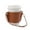 Brown, variant on Vikakiooze 2023 Chain Portable Coffee Cup Cover Leather Beverage Handbag Heat Insulation Hot Separation Cup Cover Hanging Portable