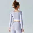 thumbnail image 3 of Top deportivo falso de dos piezas con almohadilla para el pecho, top de yoga adelgazante corto semifijo, ropa de entrenamiento transpirable para mujer, 3 of 5