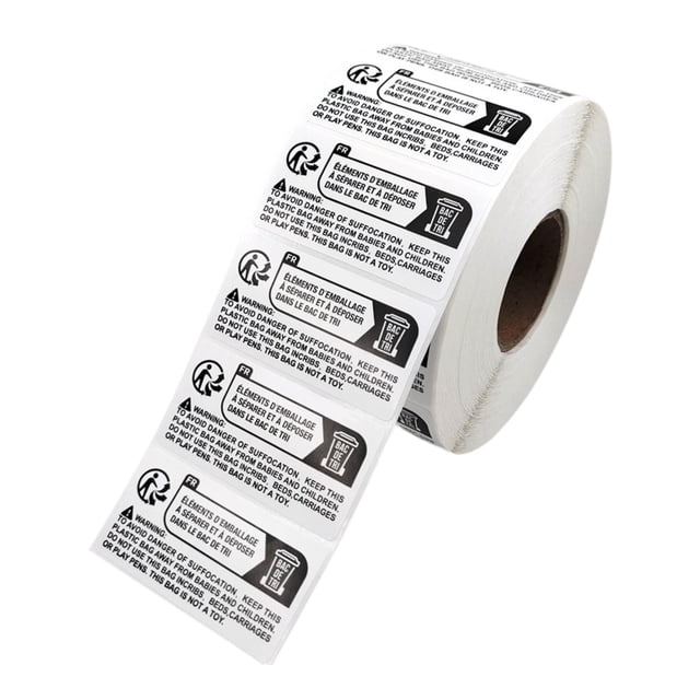 Advertencias de Asfixia, Peligro de Asfixia, Peligro de Embalaje, Pegatinas, Rectangular, Mantener Alejado de Los Niños Pequeños, Pegatinas Autoadhesi 6x3 cm