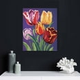 thumbnail image 4 of Nawypu  Colorful Tulips Art -  Minimalist flowers Art Print-Modern Plant Canvas Wall art-Watercolor Blooming Floral Flower Artwork for Garden Farmhouse Decor, 4 of 4