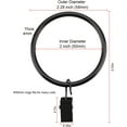 OOTSR 16pcs 2 inch Drapery Curtain Clips with Rings for Living Room ...