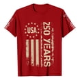 thumbnail image 5 of Dwelliawo Men's Usa Patriotic Shirts 250th Patriotic 1776-2026 Shirts 1776-2026 T Shirt Pullover 250 Anniversary Usa Plus Size T Shirts Red 3XL, 5 of 5