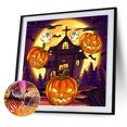 thumbnail image 2 of Pintura de diamantes Calabaza de Halloween Taladro redondo completo Imagen de kits de diamantes de imitación Hugtrwg Para estrenar, 2 of 9