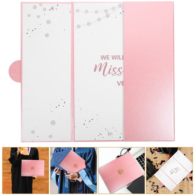 Minkissy Pink Farewell Card for Graduation Season with Paper and Elegant Design