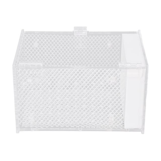 Caja de cría de Mantis, jaula acrílica para alimentación de insectos, caja de paisajismo con orificio de alimentación