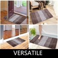 thumbnail image 4 of Indoor Doormat Front Door Mat Non Slip Rubber Backing Super Absorbent Mud and Snow Magic Dirts Trapper Mats Entrance Door CPDD Shoes Mat Machine Washable Carpet, 20" x 32", Brown Brown 20" x 32", 4 of 7