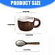 thumbnail image 3 of Coconuts Shell Shape Ceramic Coffee Cup With Ergonomic Handle And Spoon Included Thick Drinking Mug Elegant Gift, 3 of 4