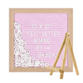 Cork Board 10x10 Inch Wall Decor Felt Letterboard Oak Wood Message