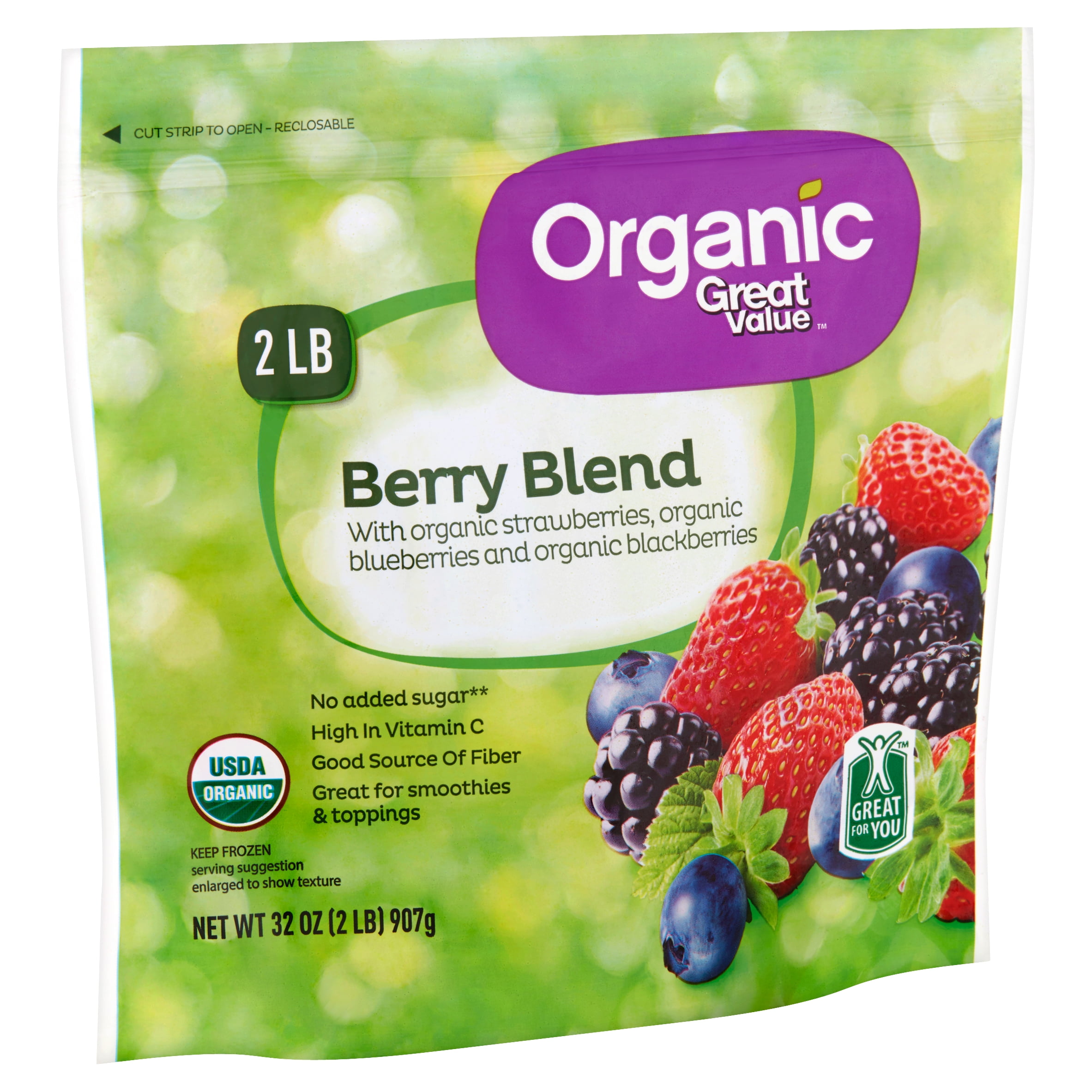 Great Value Organic Frozen Berry Blend, 32 oz