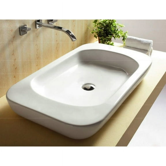 Nameeks Ca4278 Caracalla 32-1/3" Ceramic Vessel Bathroom Sink - White