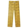 thumbnail image 4 of Brick Wall, Yellow Brick Stone Wall Sunlight Winter Female Pants Flannel High Waist Women Pants Lady Warm Straight Leg Plush Trousers, 4 of 7