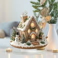 thumbnail image 2 of PEIBang Christmas Table Decorations,Snow House Decor Christmas Centerpiece,Christmas Village Houses for Home Kitchen, 2 of 5